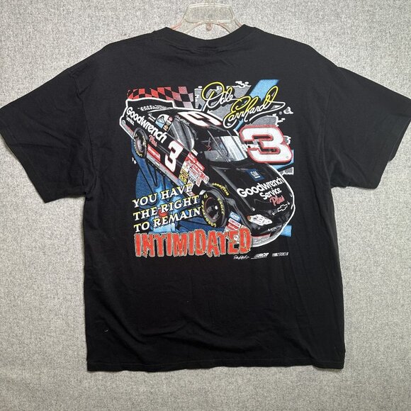 Vintage Dale Earnhardt Sr Intimidated T-Shirt Tee Short Sleeve Black Mens XL - Picture 1 of 13